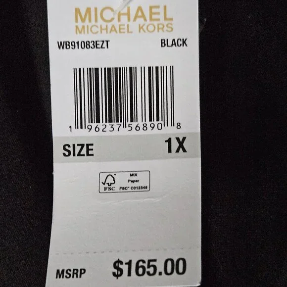 NWT Michael Kors Black One Button Blazer Size 1X - Picture 4 of 10